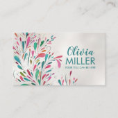 Carte De Visite Colorée Abstract Branch Art (Devant)