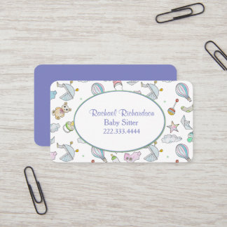 Carte De Visite Colorful Baby Things Babysitter