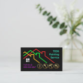 Carte De Visite Colorful Building Rooftop Paints Painting (Debout devant)