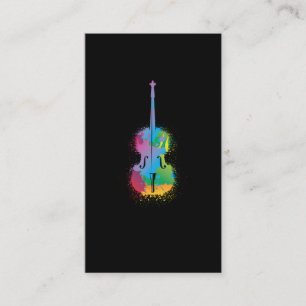 Carte De Visite Colorful Cello Retro Music Lover Cellist