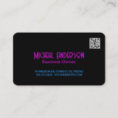 Carte De Visite Colorful Cocktail Drink | Skull (Dos)