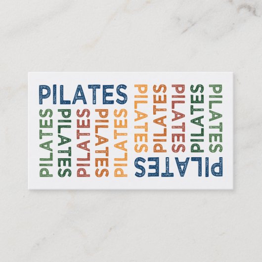 Carte De Visite Colorful de Pilates (Devant)