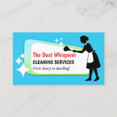 Carte De Visite Colorful Dusting Maid Professional Cleaning Busine (Devant)