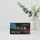 Carte De Visite Colorful Electric Wave Lightning (Debout devant)