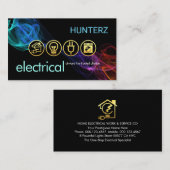 Carte De Visite Colorful Electric Wave Lightning (Devant / Derrière)
