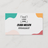 Carte De Visite Colorful Freestyle Art Psychologist (Devant)