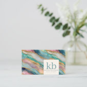 Carte De Visite Colorful Geode Pattern Jewelry Designer (Debout devant)