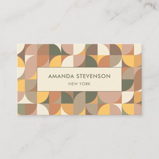 Carte De Visite Colorful geometric pattern (Devant)