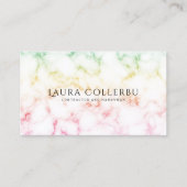 Carte De Visite Colorful Gradient Marble Texture Business Card (Devant)
