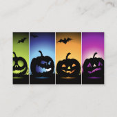 Carte De Visite Colorful Halloween Pumpkins (Dos)