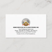 Carte De Visite Colorful Handyman Tools Paint Splatter (Dos)