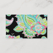 Carte De Visite Colorful Illustrated Bohemian Paisley (Dos)