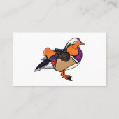 Carte De Visite Colorful mandarin duck (Dos)
