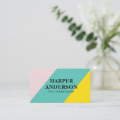 Carte De Visite Colorful Moderne Abstrait Professionnel (Debout devant)