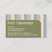 Carte De Visite Colorful Moderne Vague Motif 9.11 (Dos)