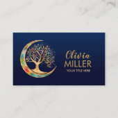 Carte De Visite Colorful Moon Arbre de vie (Devant)