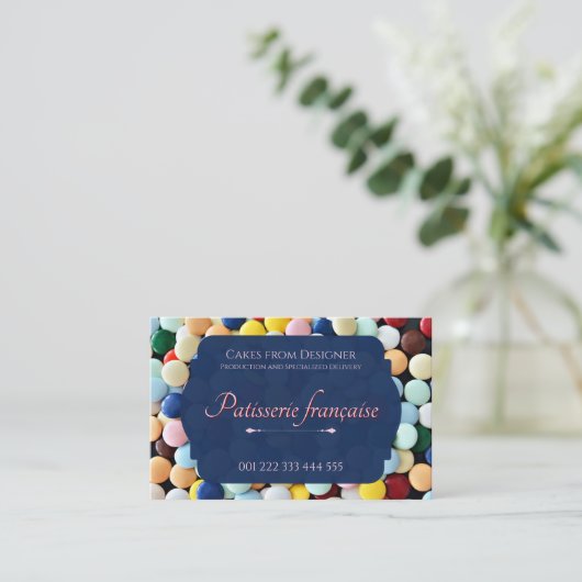 Carte De Visite Colorful pastry studio (Debout devant)