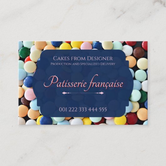Carte De Visite Colorful pastry studio (Devant)
