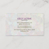 Carte De Visite Colorful Retro Abstrait Floral Collage (Dos)