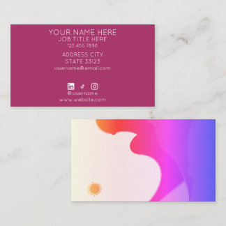Carte De Visite Colorful Sunset
