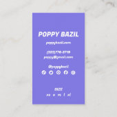 Carte De Visite Colorful Wavy Stripes Rainbow CUSTOM Hang Tag (Dos)