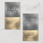 Carte De Visite Coloris Gold Silver Foil (Devant / Derrière)