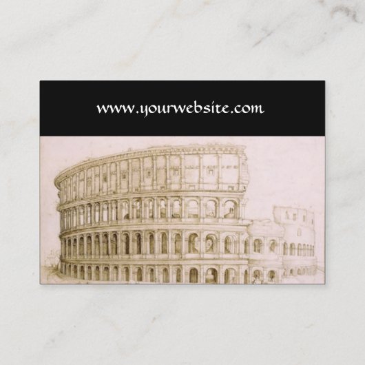 Carte De Visite COLOSSEUM /Architecture antique, Architecte Blanc (Dos)