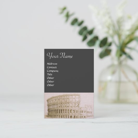 Carte De Visite COLOSSEUM /Architecture antique, Architecte Grey (Debout devant)