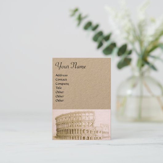 Carte De Visite COLOSSEUM /Architecture Classique, Architecte Kraf (Debout devant)