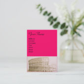 Carte De Visite COLOSSEUM Classic Architecture, Architecte Fuchsia (Debout devant)