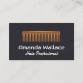 Carte De Visite Comb | Arrière - plan en cuir (Devant)