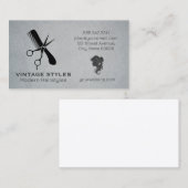 Carte De Visite Comb ciseaux | Les cheveux de la femme | Salon de  (Devant / Derrière)