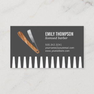 Carte De Visite Comb et Razor