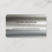 Carte De Visite Comb Scissors | Barber | Metallic Background (Dos)