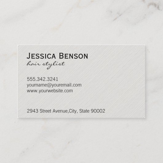 Carte De Visite Comb & Shears (Dos)