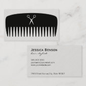 Carte De Visite Comb & Shears (Devant / Derrière)