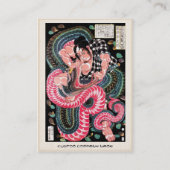 Carte De Visite Combat samouraï japonais frais de serpent de (Dos)