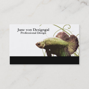 Carte De Visite Combattant du Siam Betta doré
