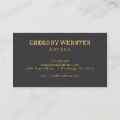 Carte De Visite Combs en barbre de luxe Faux Gold Professional (Dos)