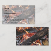 Carte De Visite Combustion en bois de flammes des feux (Devant / Derrière)