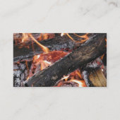 Carte De Visite Combustion en bois de flammes des feux (Dos)