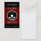 Carte De Visite Comédien du logo clown (Devant / Derrière)
