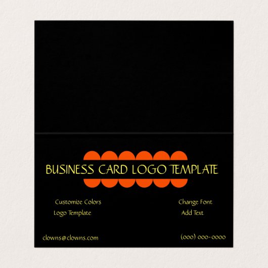Carte De Visite Comedy Funny Entertainer Logo Modèle (Intérieur déplié)
