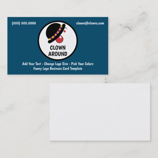 Carte De Visite Comedy Logos Clown (Devant / Derrière)