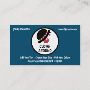 Carte De Visite Comedy Logos Clown