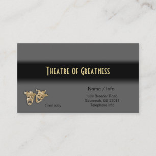Carte De Visite Comedy Tragedy Greek Masks Theater Business Card