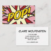 Carte De Visite Comic Book Pop Art POP! (Devant / Derrière)