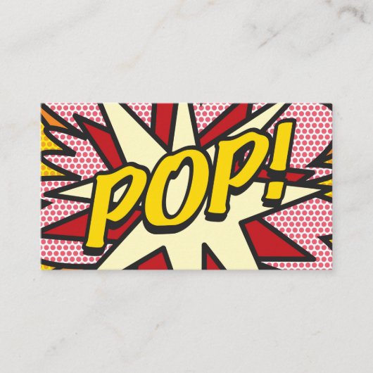 Carte De Visite Comic Book Pop Art POP! (Devant)