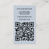 Carte De Visite COMMANDE DE FLEURS MINIMALES MERCI code QR Floral (Dos)