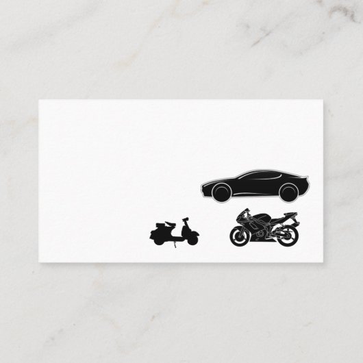 Carte De Visite Commande de messager de transport de scooter de (Dos)